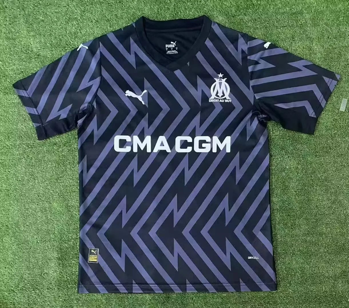 Kappa x Le Puy Sacré Third Jersey Black Marble Print Football Jersey - 15