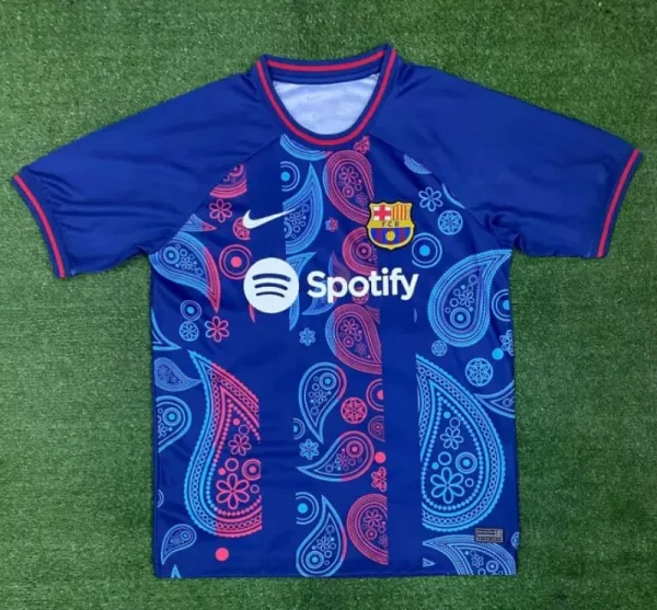 FC Barcelona x Spotify 2023 Third Jersey Blue Paisley Print Jersey - 1