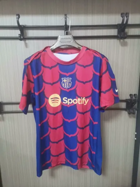FC Barcelona x Spotify 2023-24 Third Jersey Pink and Blue Scale Pattern Jersey - 1