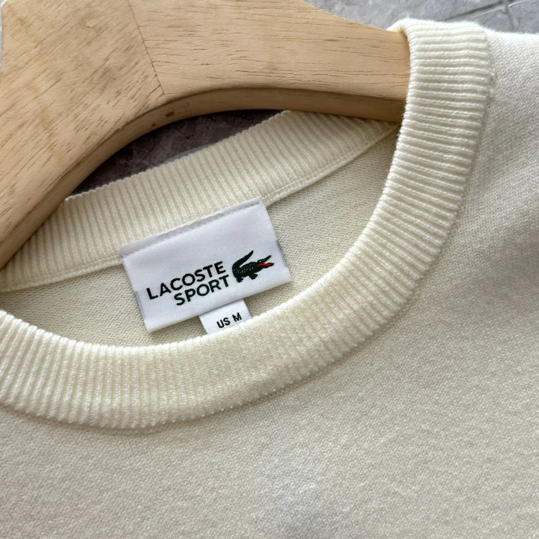 Lacoste Classic Crewneck Sweater Beige Sweater - 5