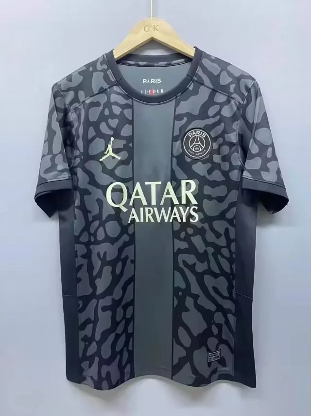 Kappa x Le Puy Sacré Third Jersey Black Marble Print Football Jersey - 9