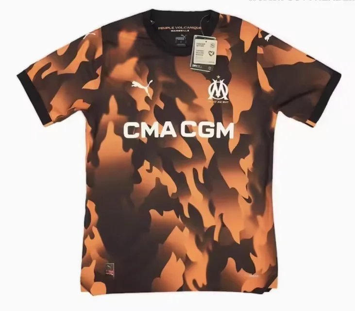 Kappa x Le Puy Sacré Third Jersey Black Marble Print Football Jersey - 11