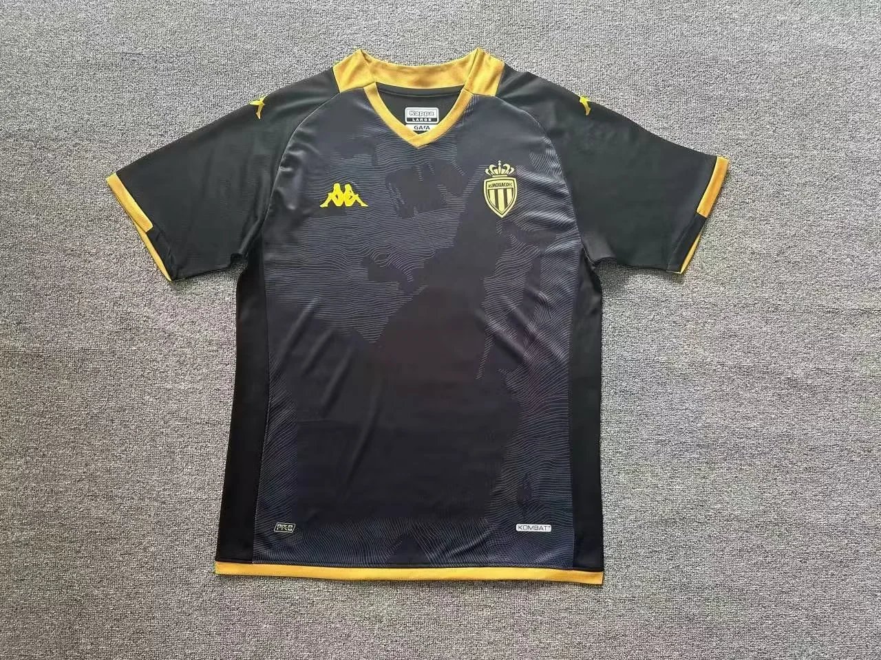 Kappa x Le Puy Sacré Third Jersey Black Marble Print Football Jersey - 7
