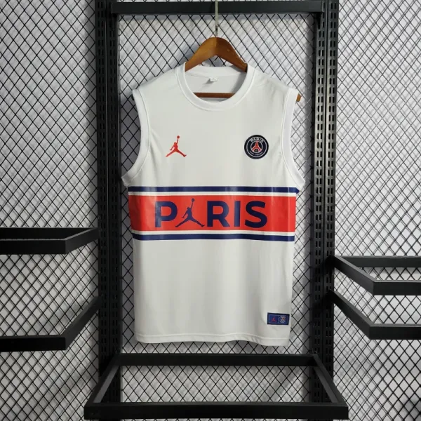 Air Jordan x Paris Saint-Germain White Red Blue Vest-Top - 1