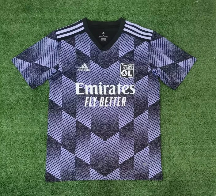 Adidas Olympique Lyonnais 2023-24 Third Jersey Purple Geometric Pattern Jersey - 7