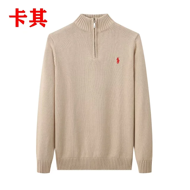 Polo Ralph Lauren Knitwear Embroidered Pony Quarter-Zip Knit Sweater product detail image 3