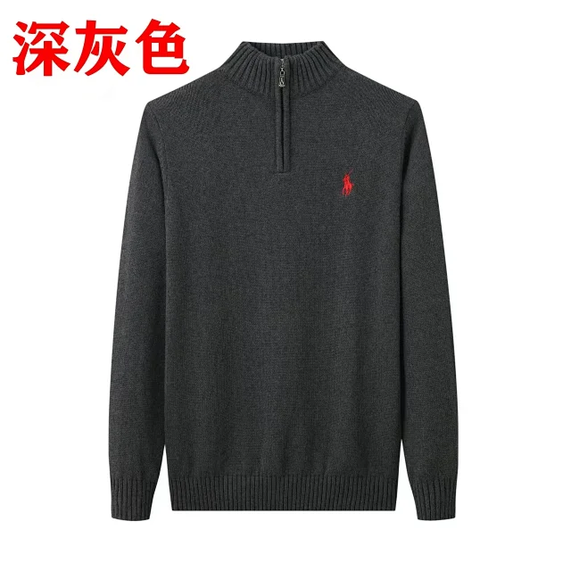 Polo Ralph Lauren Knitwear Embroidered Pony Quarter-Zip Knit Sweater product detail image 5