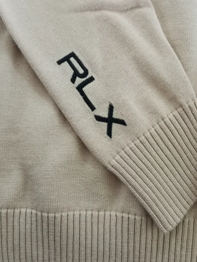 Polo Ralph Lauren Knitwear Crewneck Knit Sweater with Embroidered Pony Logo and RLX Sleeve Detail product detail image 9