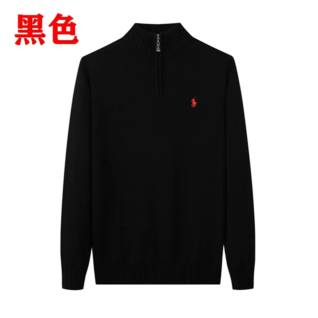 Polo Ralph Lauren Knitwear Embroidered Pony Quarter-Zip Knit Sweater product detail image 4
