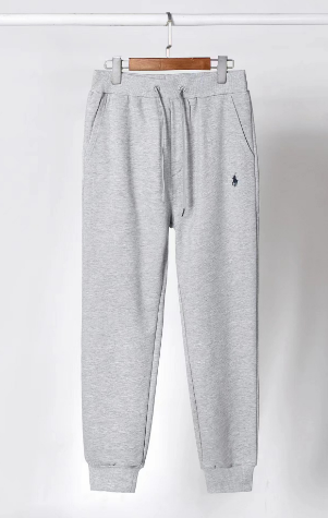 Gray Pants with Blue Logo