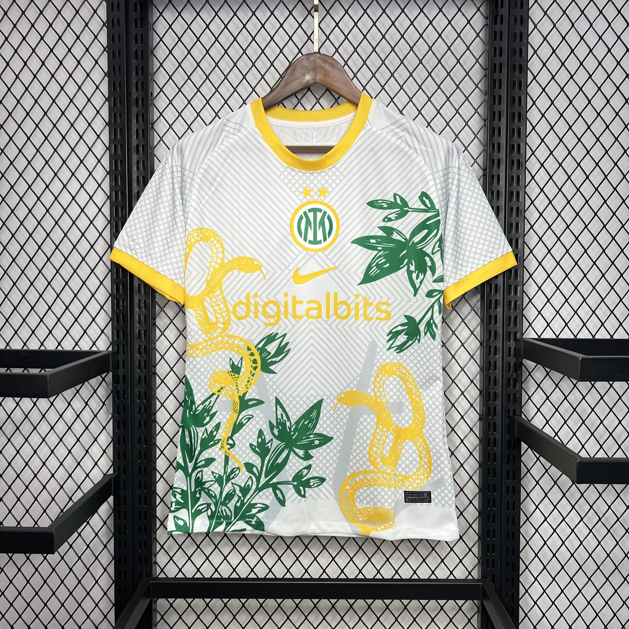 Inter Milan x Nike 2023-24 Third Jersey White Yellow Green - 9
