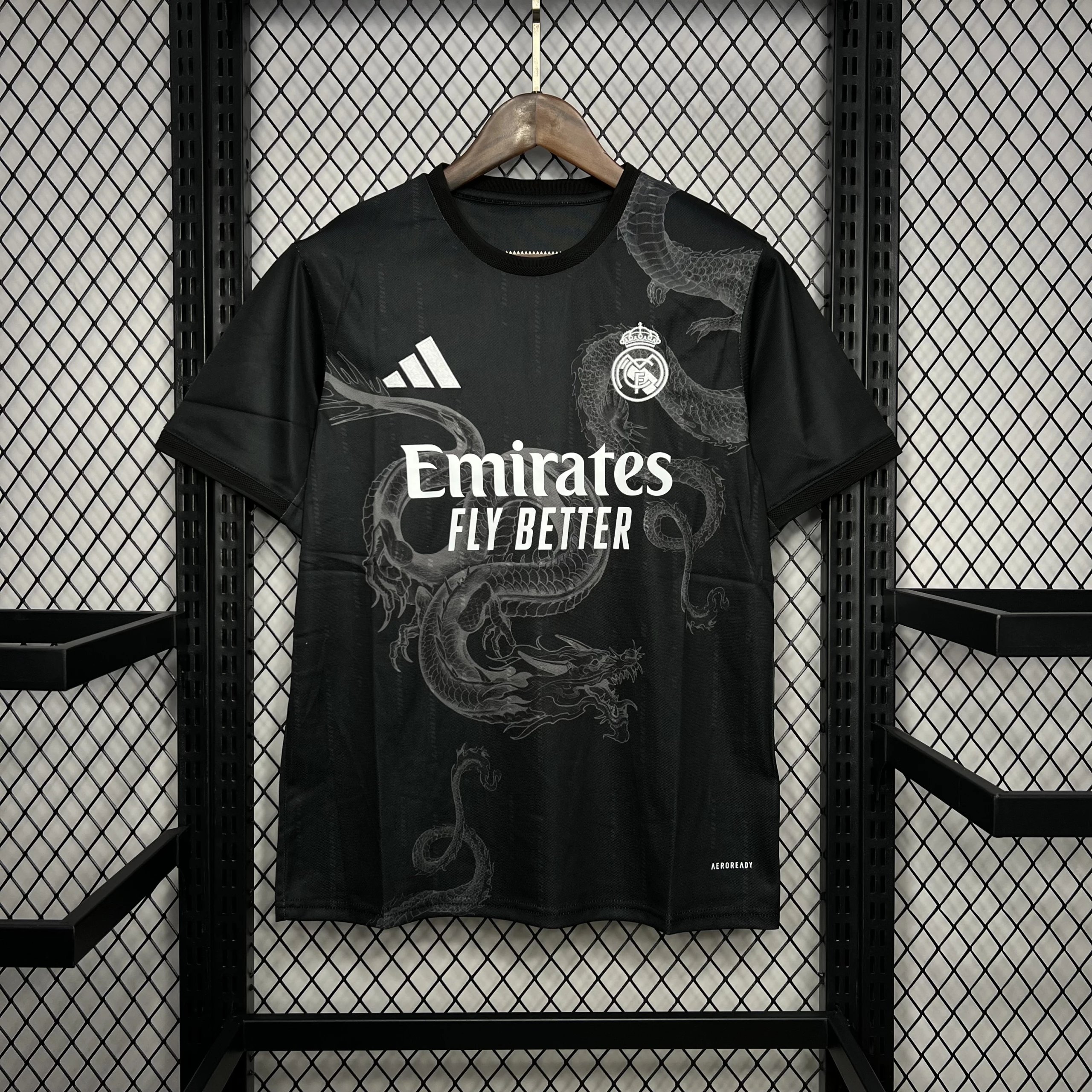 Adidas x Real Madrid 2023-24 Third Jersey Black Patterned T-Shirt - 13
