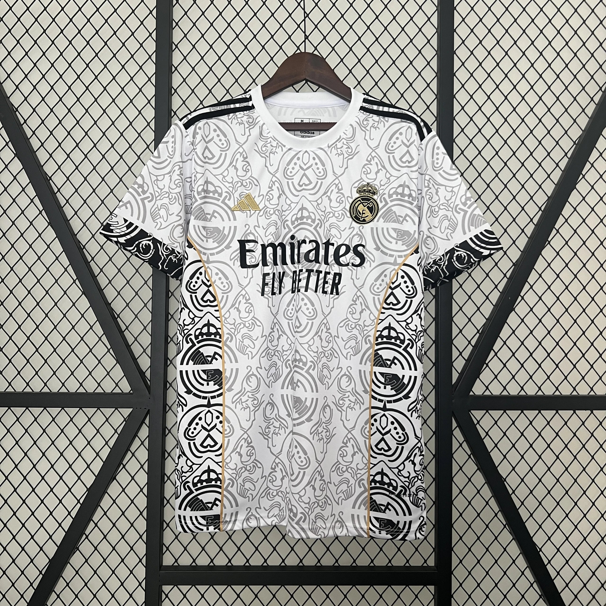 Adidas x Real Madrid 2023-24 Third Jersey Black Patterned T-Shirt - 9