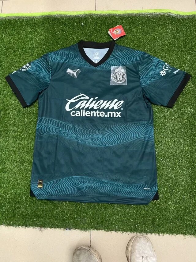 Puma Chivas Guadalajara 2023-24 Third Jersey Teal Wave Pattern