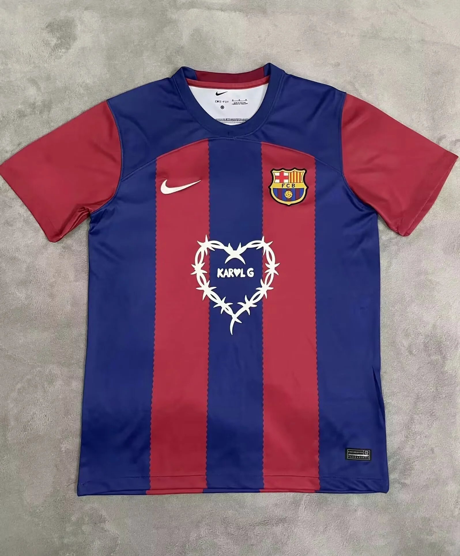 FC Barcelona x Nike Home Jersey Red and Blue Striped Football Jersey - 1