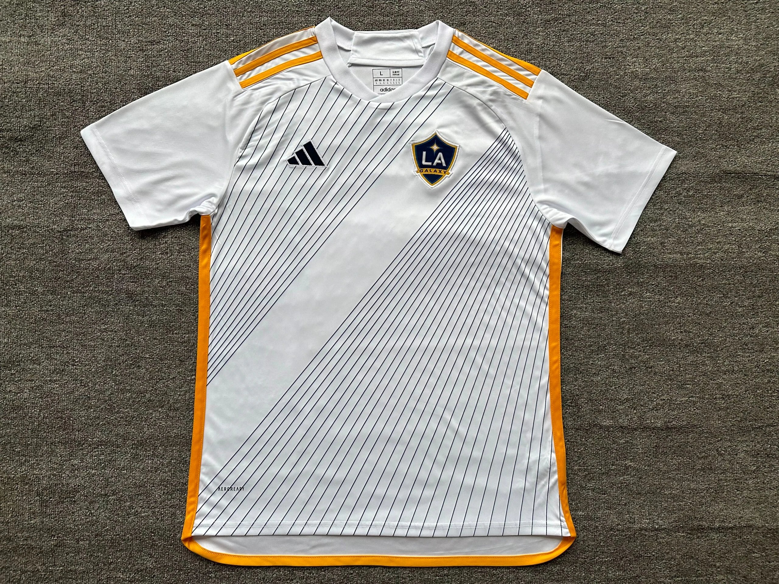 Adidas LA Galaxy 2023 Away Jersey Teal with Yellow Accents - 13