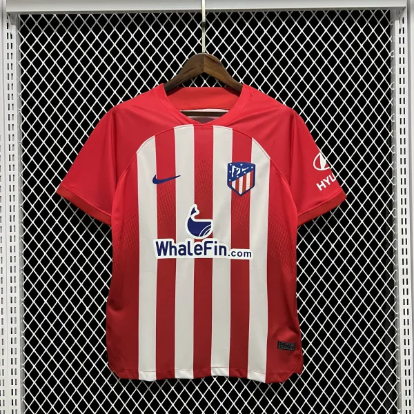 Atlético Madrid 2023-24 Home Jersey Red / White Stripes - 1