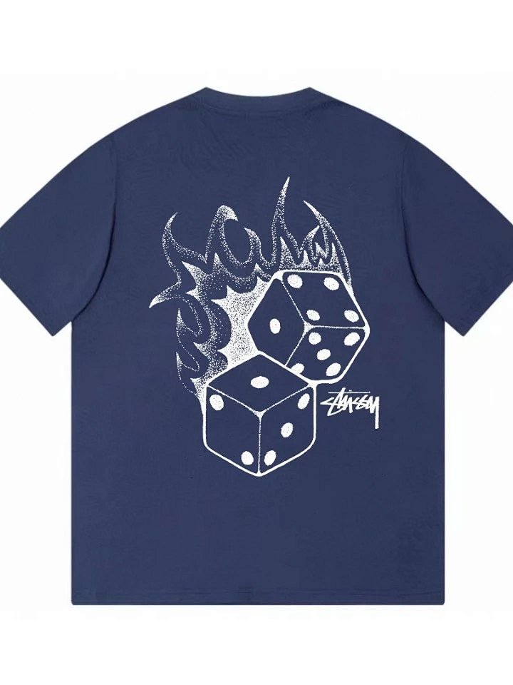 Stussy Dice Flame White T-Shirt product detail 5 in Litbuy spreadsheet finds
