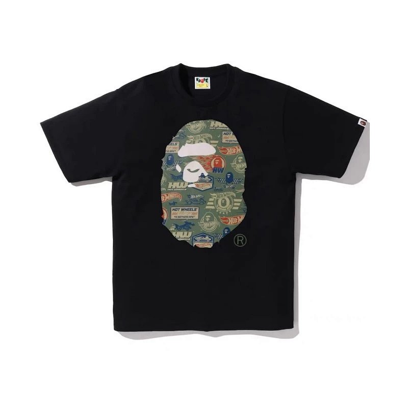 A Bathing Ape x Hot Wheels Collab Ape Head Print White T-Shirt product detail 5 in Litbuy spreadsheet finds