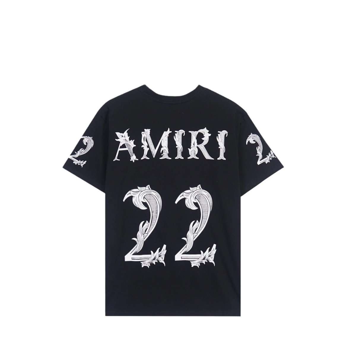 Amiri Ornate '22' Graphic Black T-Shirt product detail 2 in Litbuy spreadsheet finds