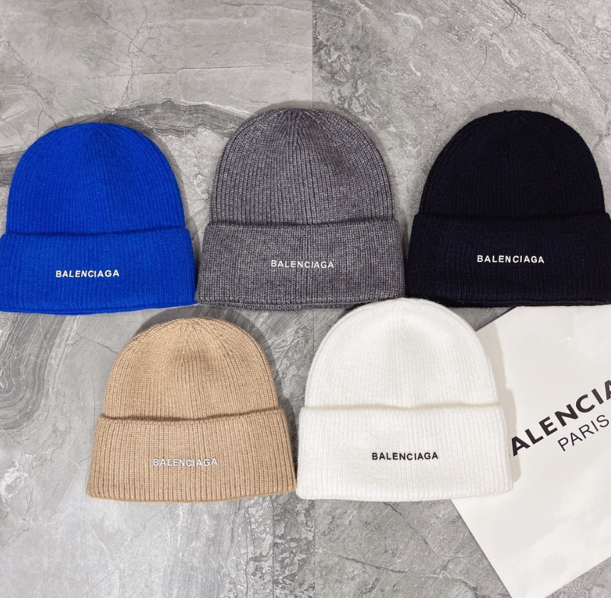 Balenciaga Logo Knit Beanie Gray - 3
