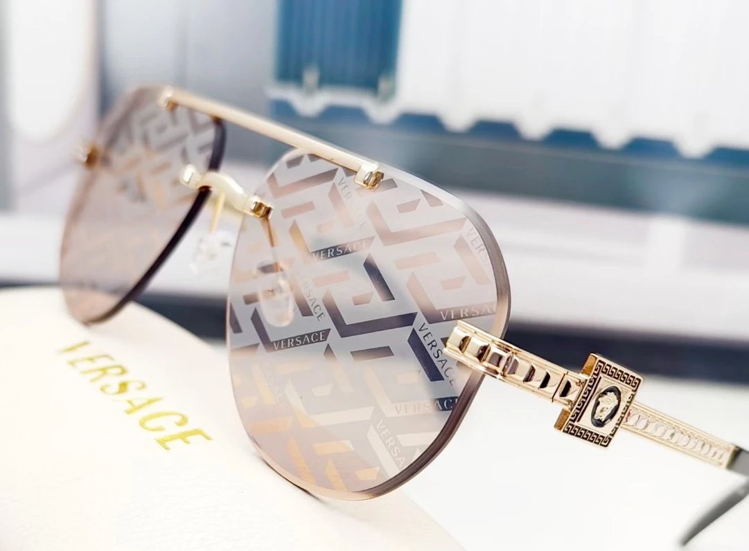 Versace Medusa Icon Aviator Sunglasses Blue Gradient - 9