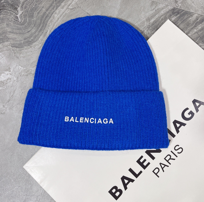 Balenciaga Logo Knit Beanie Gray - 10