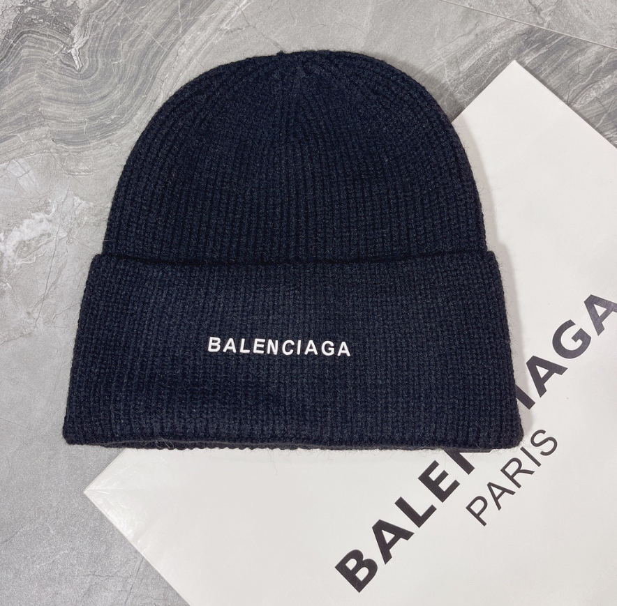 Balenciaga Logo Knit Beanie Gray - 9