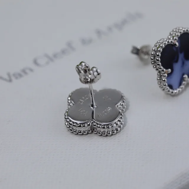 Van Cleef & Arpels Jewelry Four-Leaf Clover Stud Earrings product detail image 14