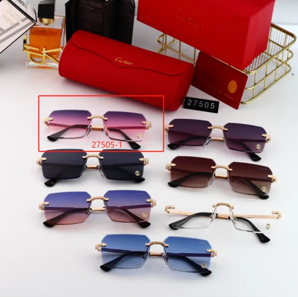 Cartier Santos de Cartier Rimless Gradient Sunglasses - 1