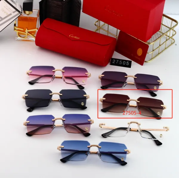 Cartier Santos Décoré Gradient Lens Sunglasses - 1
