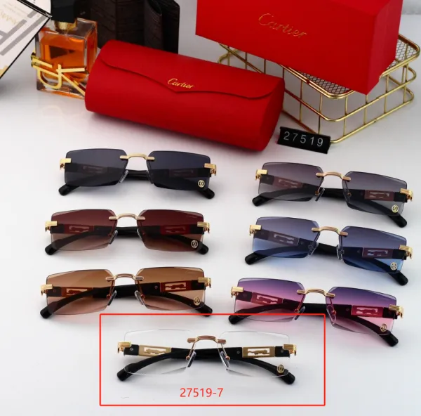 Cartier Santos Rimless Sunglasses 27519-7 Transparent Optical-Glasses - 1