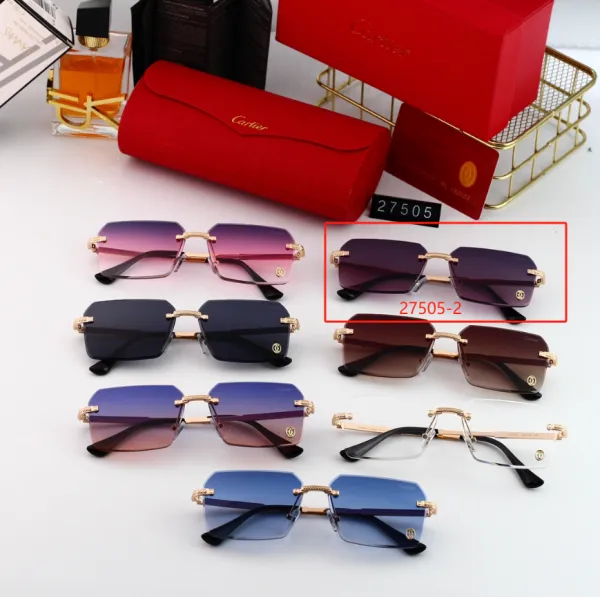 Cartier Santos Décoré Gradient Rimless Sunglasses - 1