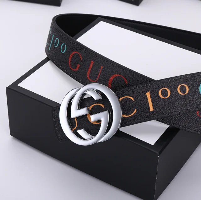Gucci Belts Logo-Print Double G Buckle Belt product detail image 3