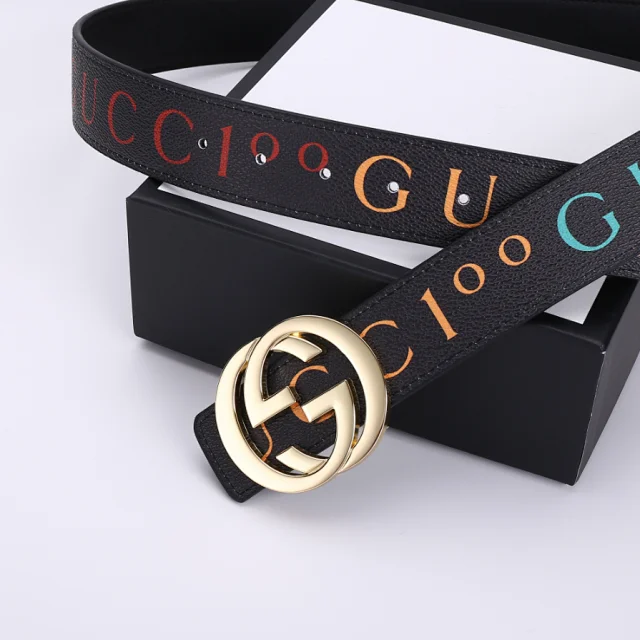 Gucci Belts Logo-Print Double G Buckle Belt product detail image 4
