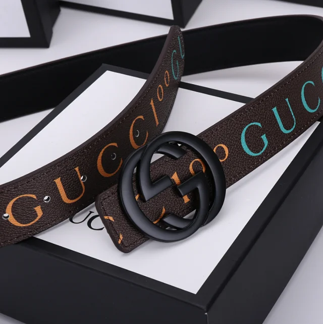 Gucci Belts Logo-Print Double G Buckle Belt product detail image 7