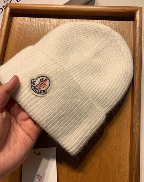 Moncler Logo Beanie Black Hat - 6