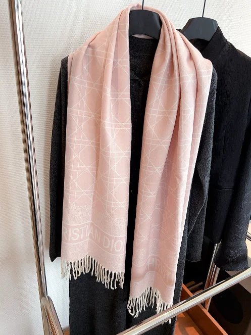 Dior Scarves Oblique monogram fringed scarf product detail image 6