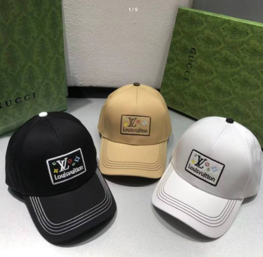 Louis Vuitton LV Embossed Baseball Cap Black Beige Blue - 12
