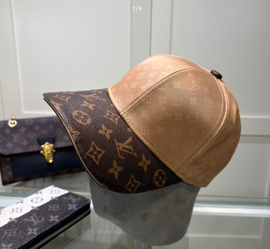 Louis Vuitton Monogram Suede Brim Baseball Cap Brown