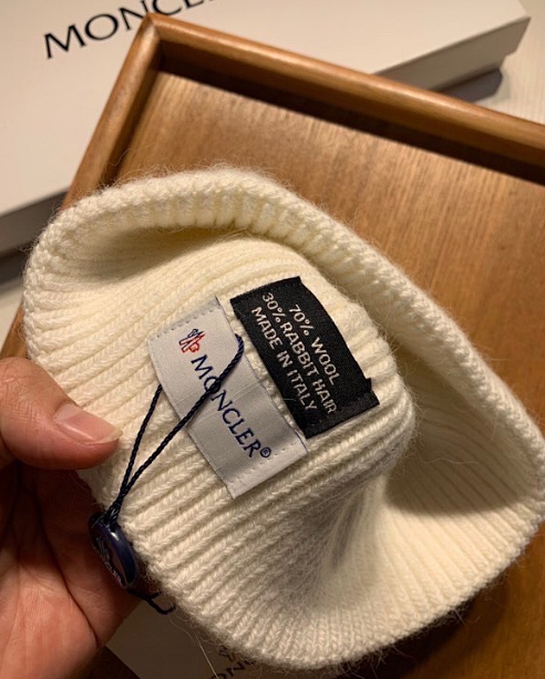 Moncler Logo Beanie Navy Blue Hat product detail 8 in Litbuy spreadsheet finds