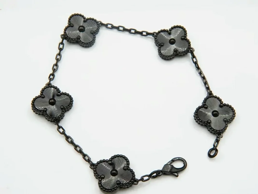 Van Cleef & Arpels Alhambra Collection: "Dark Knight" Four-Leaf Clover Bracelet