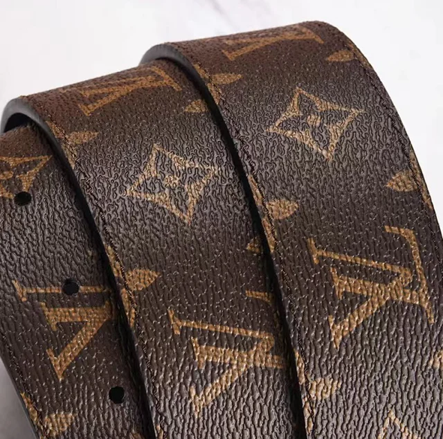 Louis Vuitton Belts LV buckle monogram and Damier check belt product detail image 9