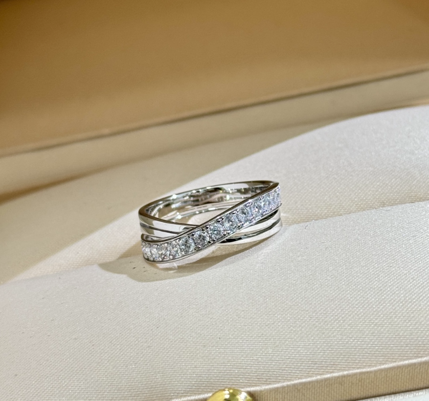 Cartier C de Cartier Ring Rose Gold with Diamond Jewelry - 21