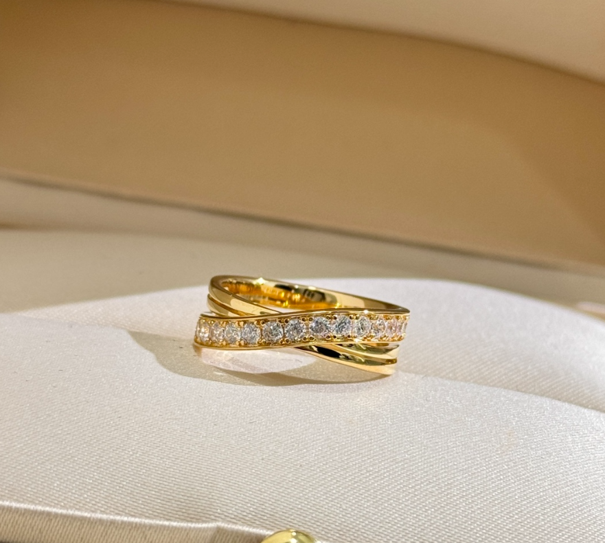 Cartier C de Cartier Ring Rose Gold with Diamond Jewelry - 22