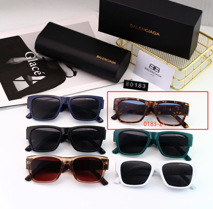 Balenciaga Eyewear Oversized square-frame sunglasses — 0183-2
