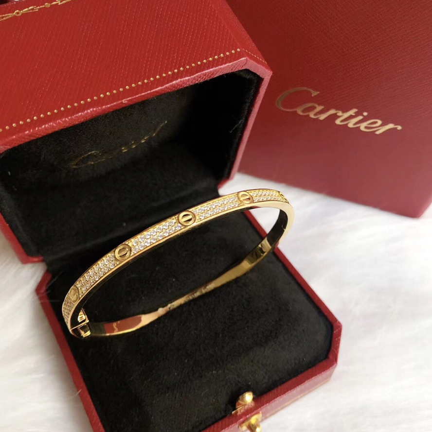Cartier Love Diamond Bracelet Yellow Gold