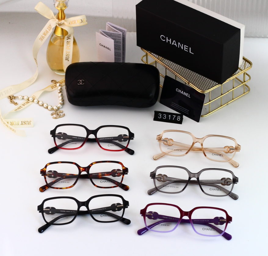 Chanel 33200-1 Cat-Eye Optical Glasses Black - 5