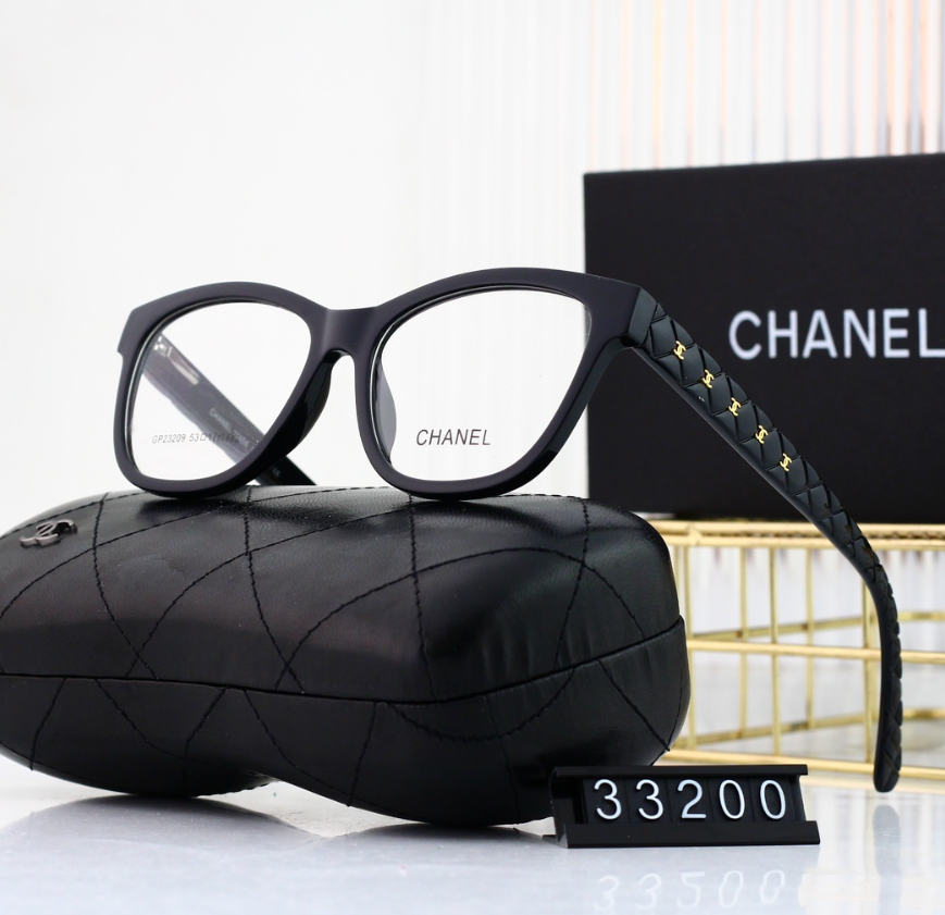 Chanel 33200-1 Cat-Eye Optical Glasses Black - 10