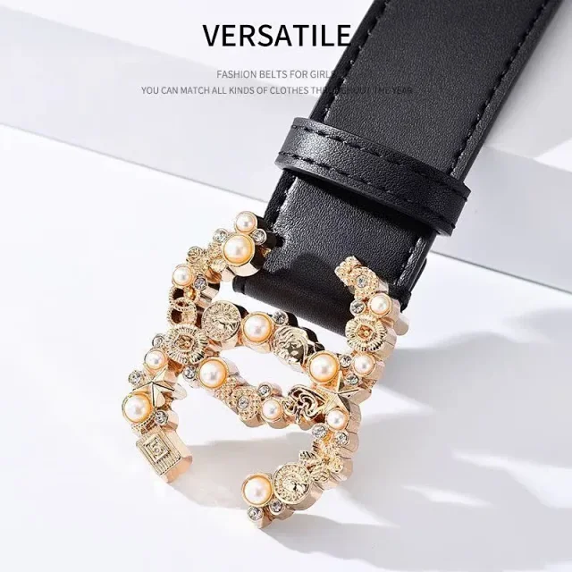 Unbranded Belts Black Belt with Decorative Metal Buckle product detail image 12